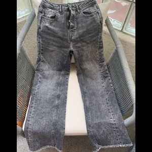 MAJE PARIS REVOLVE BUTTOM FLY DISTRESSED JEANS